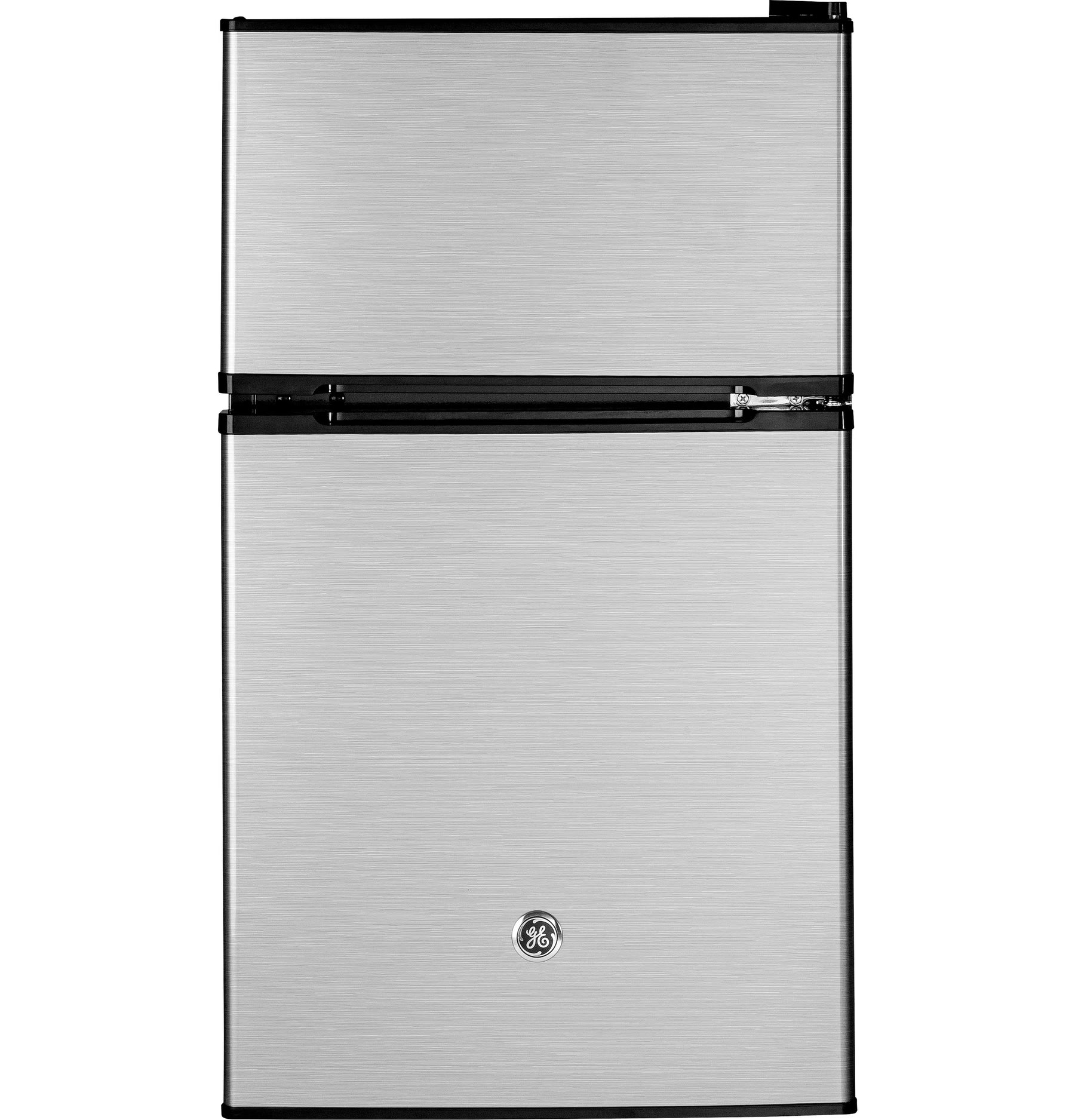GE Appliances 3.1 Cu. Ft. Freestanding Double Door Compact Refrigerator, Steel