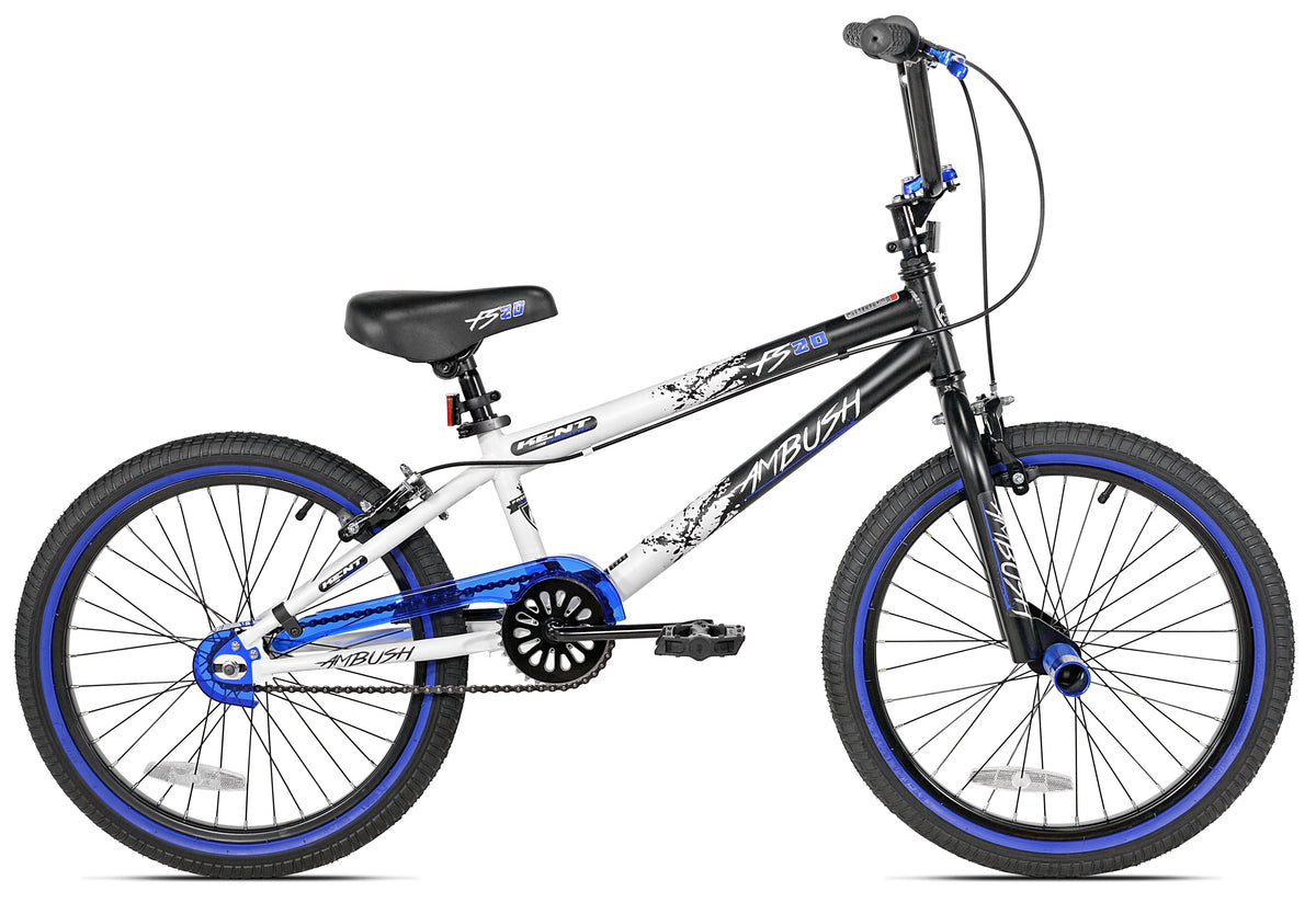 Kent Bicycles 20" Boy'S Ambush BMX Child Bike, Black/Blue