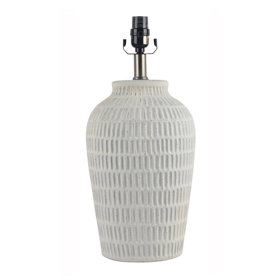 Large Ceramic Textured Table Lamp Base White - Threshold