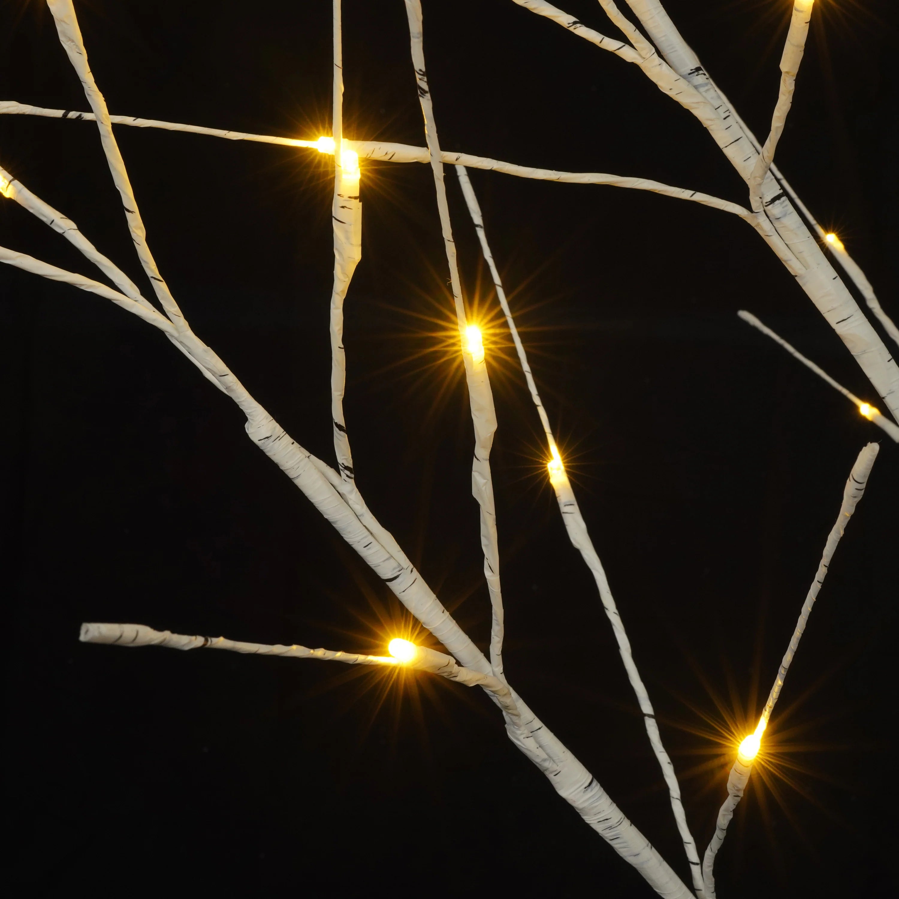 AECOJOY Set of Lighted Birch Tree, 4FT/5FT/6FT LED Artificial Tree with Warm White Lights, Christmas Tree for Decoration
