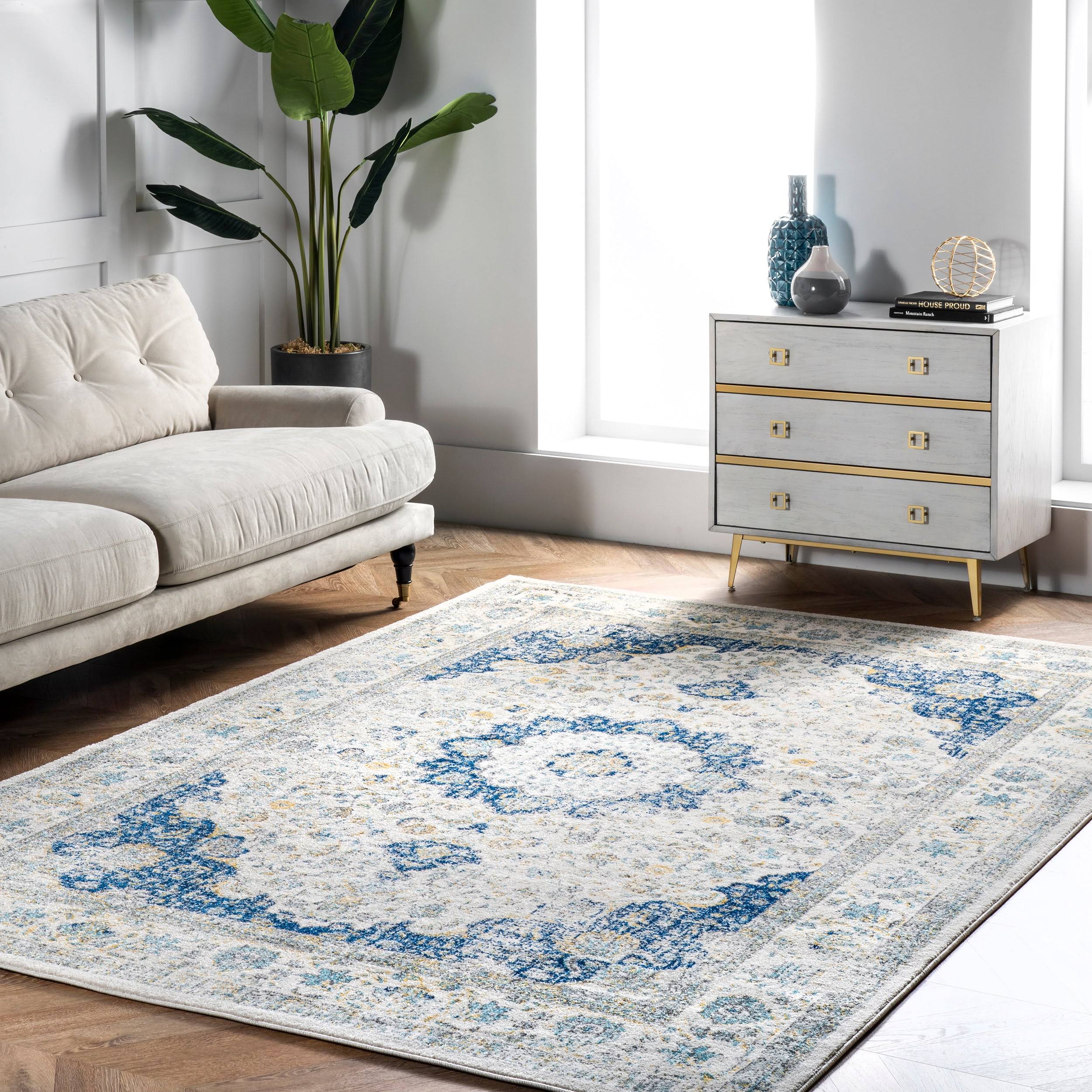 nuLOOM Verona Patterned Area Rug - Blue - Size 8' x 10'