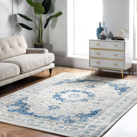 nuLOOM Verona Patterned Area Rug - Blue - Size 8' x 10'