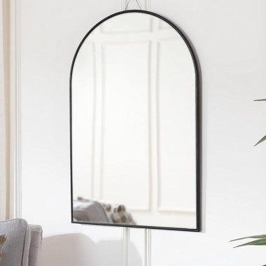 Home Decorators Collection H5MH255 Medium Arched Black Classic Accent Mirror (35 in. H x 24 in. W)