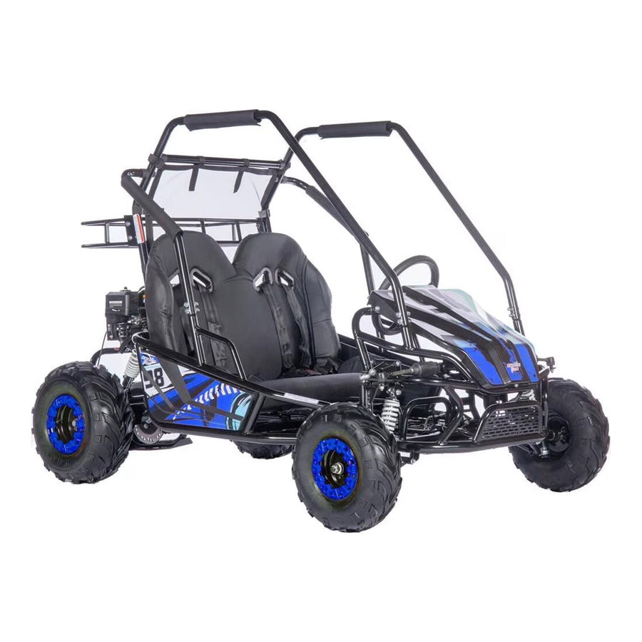 Mototec Mud XL 212cc 2 Seat Go Kart Full Suspension Blue