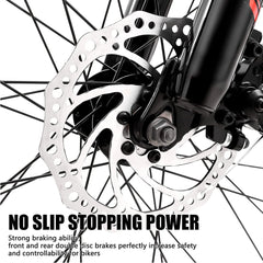 26 in Adult Mountain Bike, 21 Speeds Disc Brakes, 17" Frame and Dual Disc Brake MTB Bicycle for Men Women Adult, Black