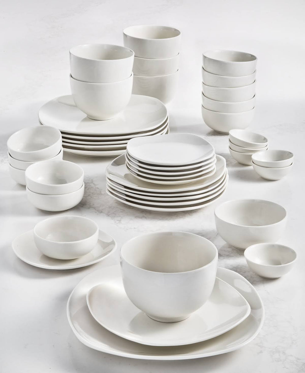 Tabletops Unlimited Inspiration by Denmark Soft Square 42 Pc. Dinnerware Set