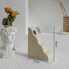Nordic Ceramic Dry Flower Vase – Minimalist Matte Home Decor
