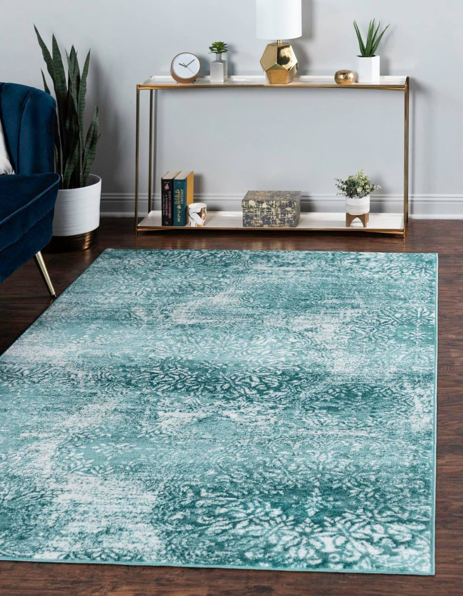 Unique Loom Sofia Turquoise 3 ft. x 5 ft. Grand Area Rug