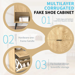 Shoe Cabinet with Drawers, Slim Storage Cabinets, Entryway Shoe Storage Cabinets