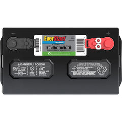 Everstart Lead Acid Marine & RV Deep Cycle Battery, Group Size 27DC 12 Volt, 750 Mca*