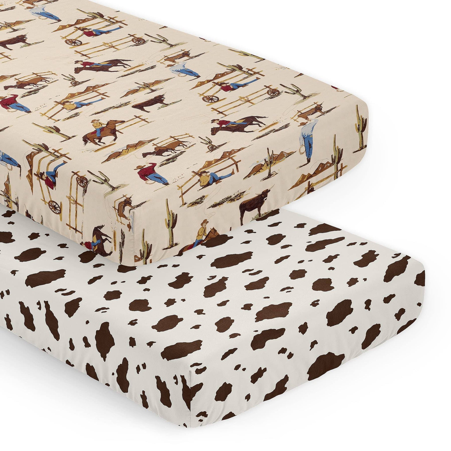 Sweet Jojo Designs Boy Fitted Crib Sheets Set Wild West Collection 2pc