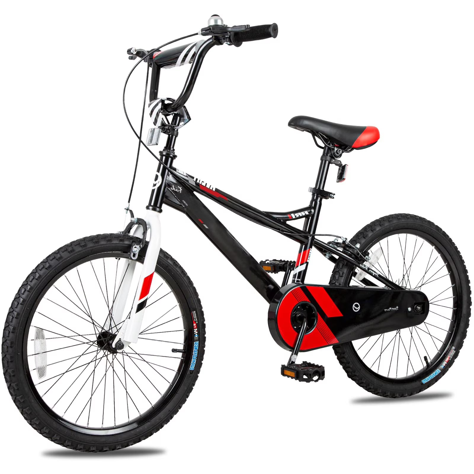 Kids Bike Boy Bicycle 20 in for Children Age 6 - 12 Years Old Height 48 - 60 in Toddler Cycling Dual Hand Brakes Black Sport Outdoor Bikes