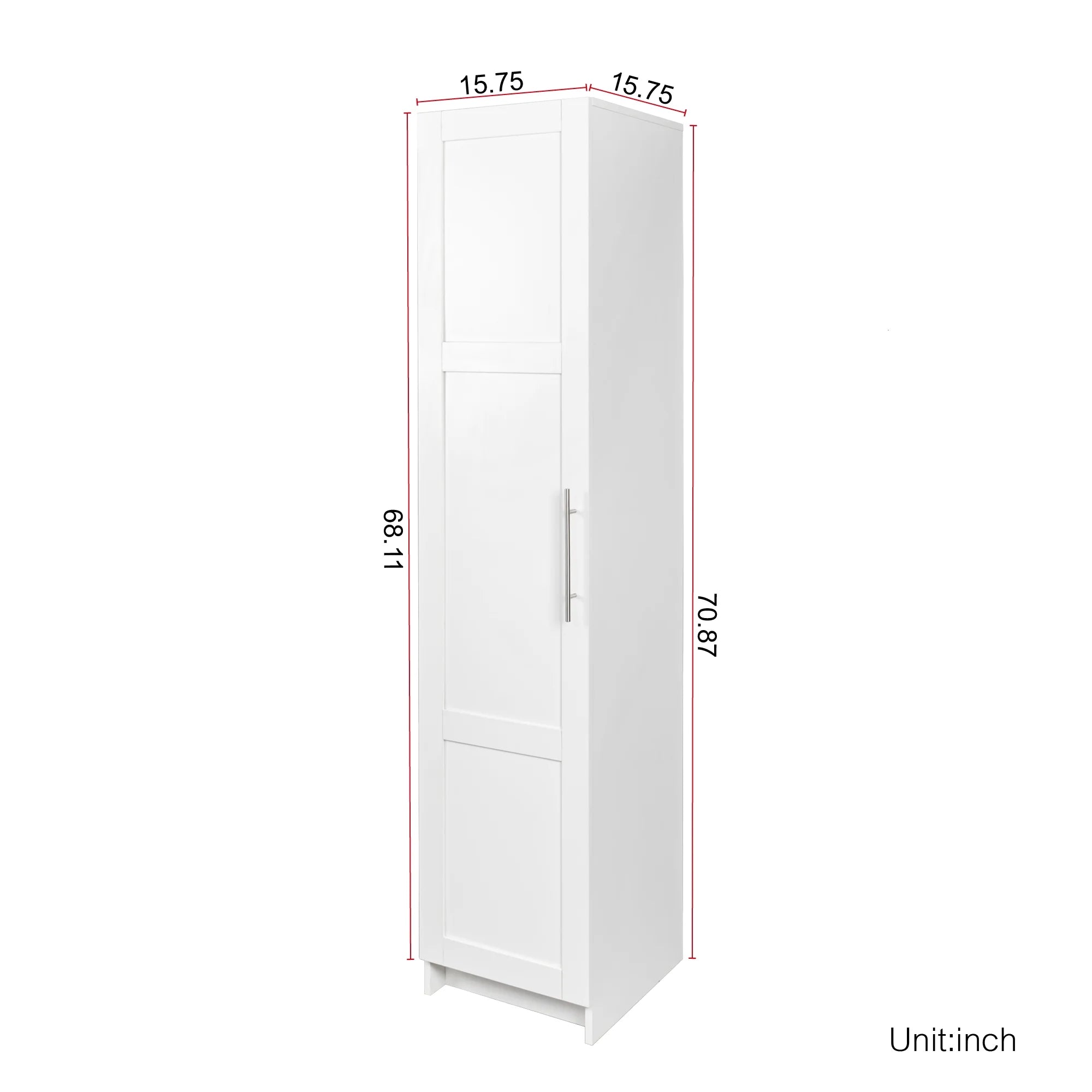 Slim Tall Storage Cabinet, Pantry Cabinet with Doors Shelves Small Space for Kitchen Living Room Bathroom