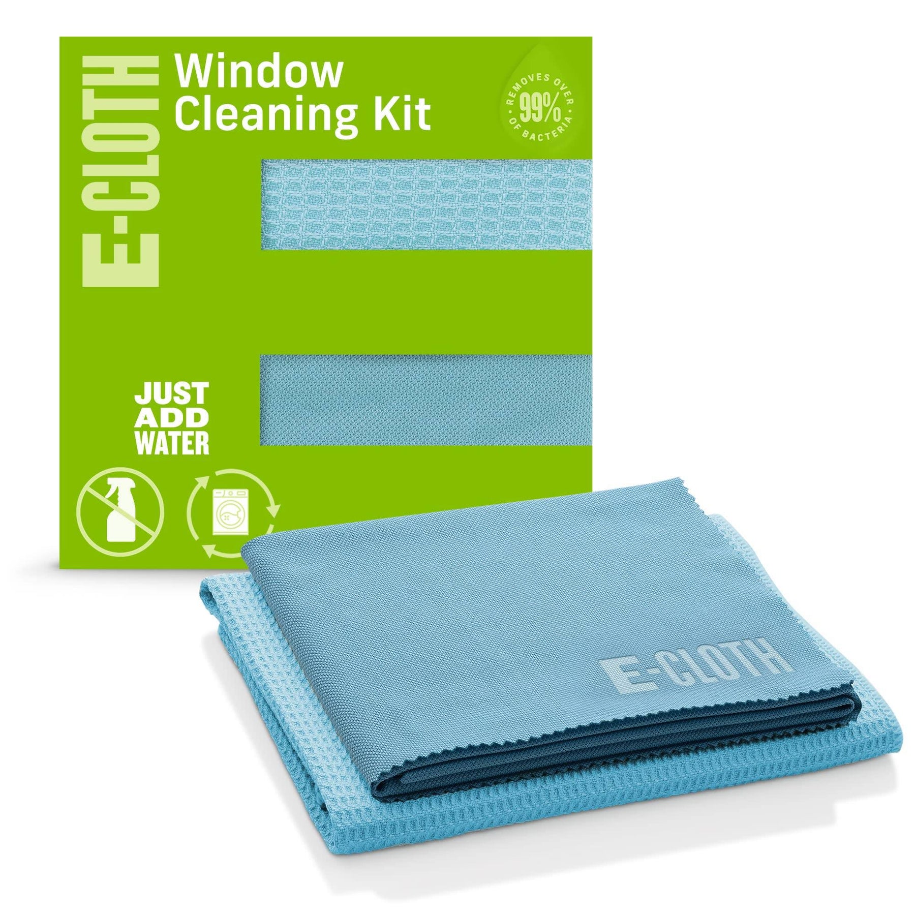E-Cloth Glass Cleaner, Window Cleaning Kit, Premium Microfiber Window Cleaner, Great for Shower Glass Doors, Indoor & Outdoor Windows & Car