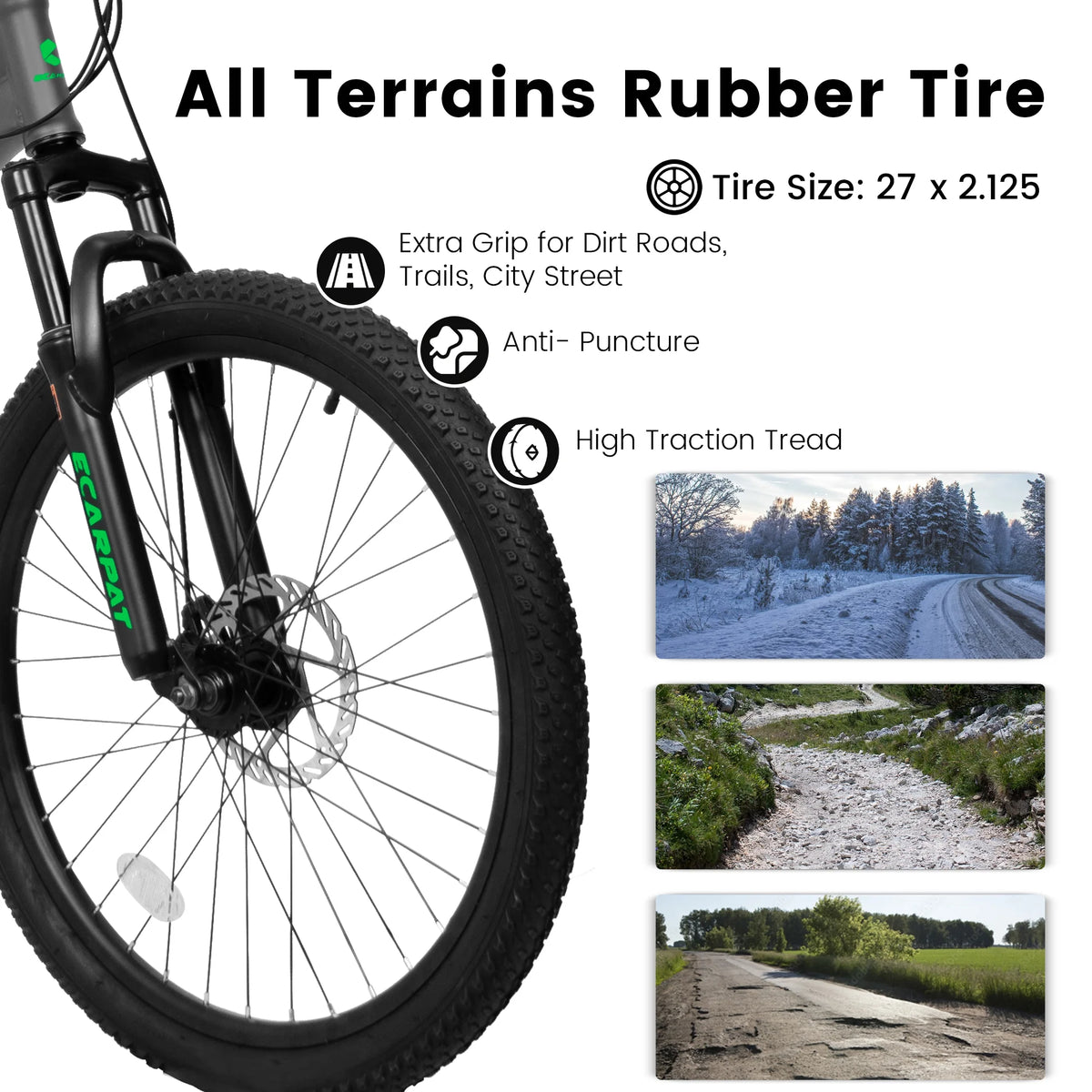 27.5 - Inch Mountain Bike for Adults | 21 - Speed Trail & City Bicycle with Disc Brakes | Gray