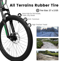 27.5 - Inch Mountain Bike for Adults | 21 - Speed Trail & City Bicycle with Disc Brakes | Gray