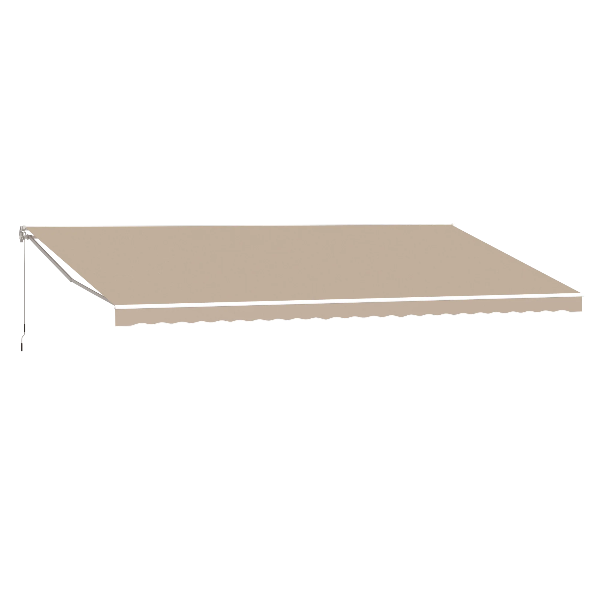 AECOJOY 12'x10' Manual Retractable Awning Sun Shade, Patio Awning Canopy