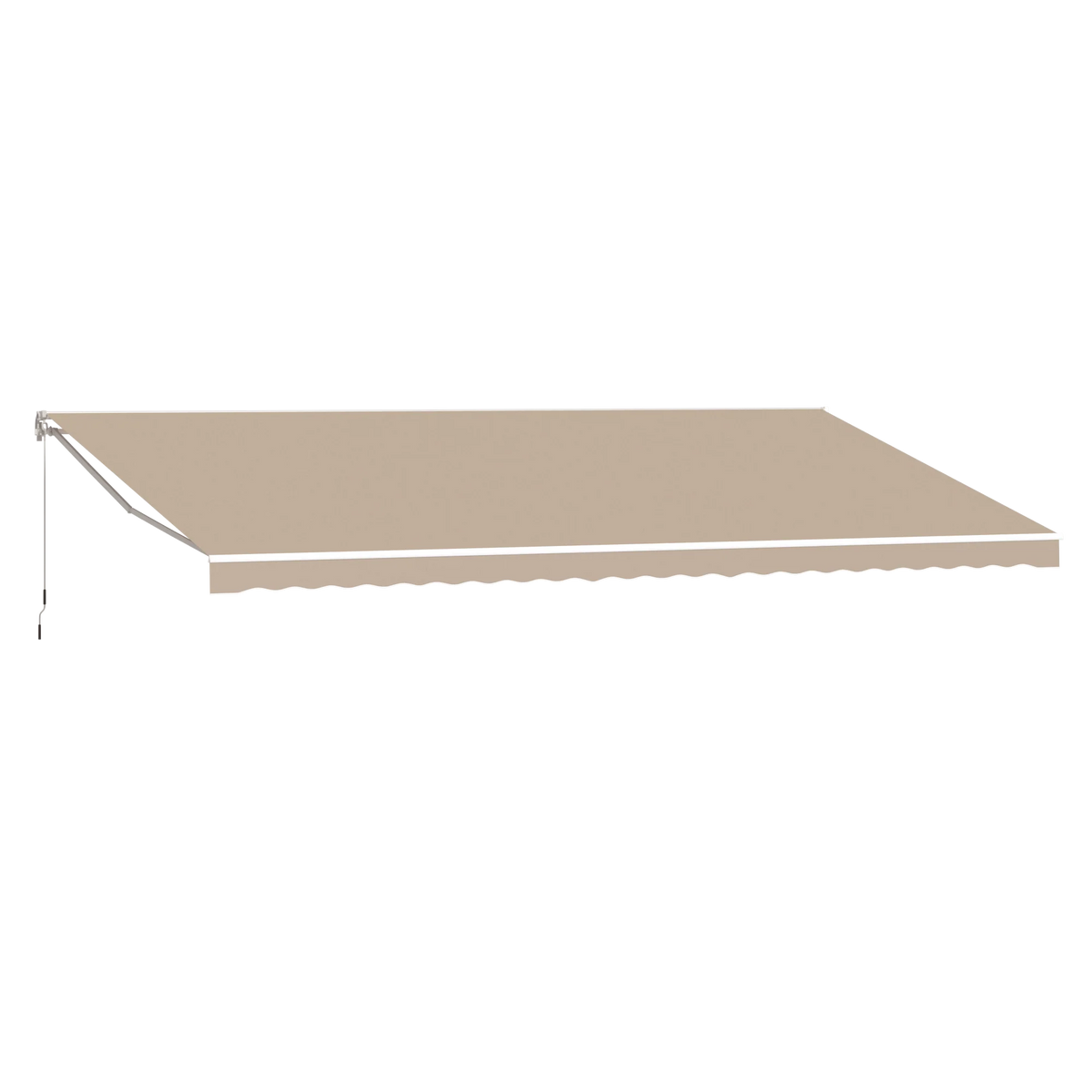 AECOJOY 12'x10' Manual Retractable Awning Sun Shade, Patio Awning Canopy