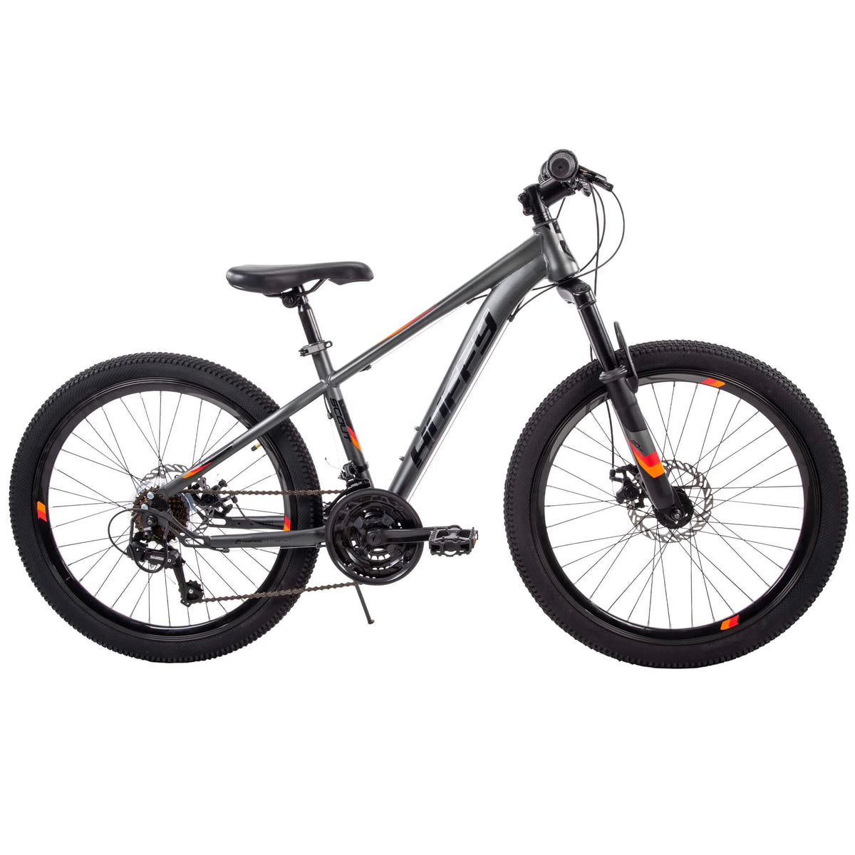 24" Scout Boys' Hardtail 21 - Speed Mountain Bike with Disc Brakes