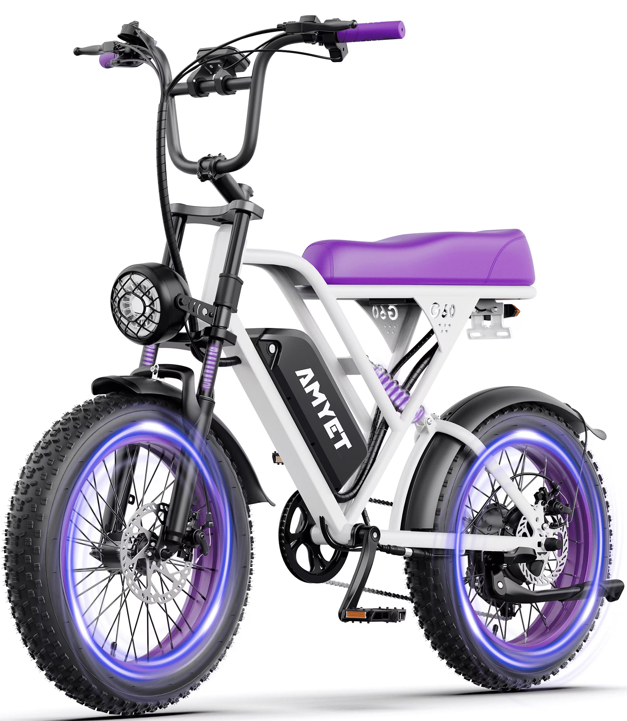 AMYET G60 Peak 1500W Electric Bike, 20" Fat Tire E - Mountain Bikes, 48V 20ah 32MPH Ebike for Adults Full Suspension UL2849