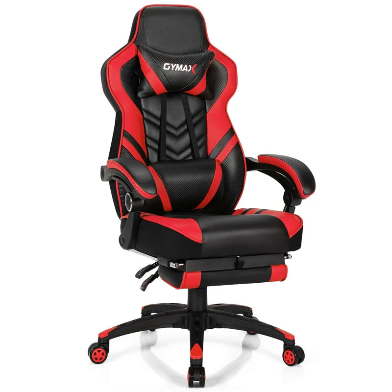 Ergonomic Gaming Chair Recliner with Footrest, Linkage Armrests & Lumbar Support, Big Wide High Back Swivel Video Gaming Office Computer Chair