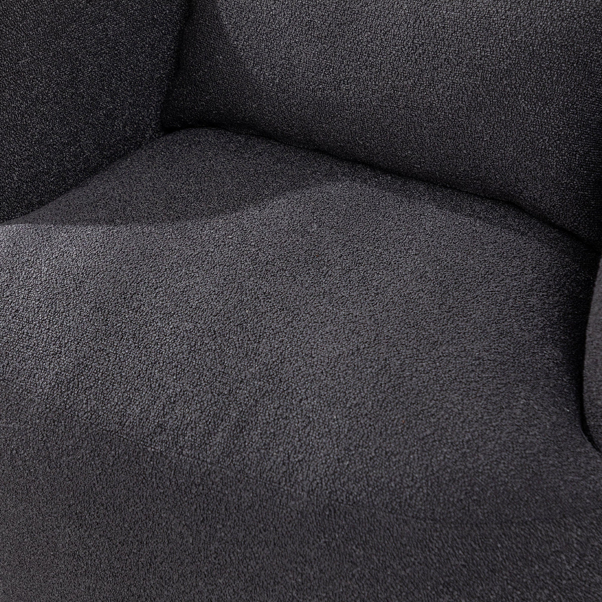 34" Wide Boucle Swivel Barrel Chair, No Assembly Round Upholstered Armchair Accent Chair Single Sofa Chair with Toss Pillow for Living Room and Bedroom, Taupe