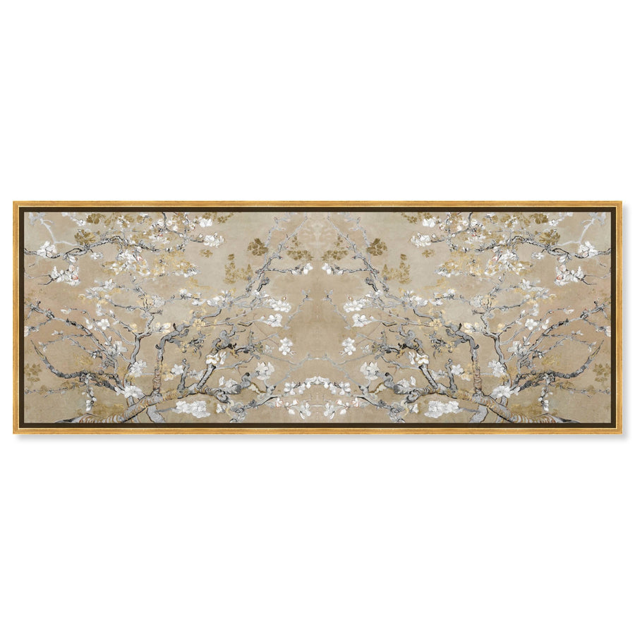 The Oliver Gal Artist Co. French 20 in x 54 in, Van Gogh in Gold Blossoms Inspiration Twin, Large Canvas Wall Art, Living Room, Gold