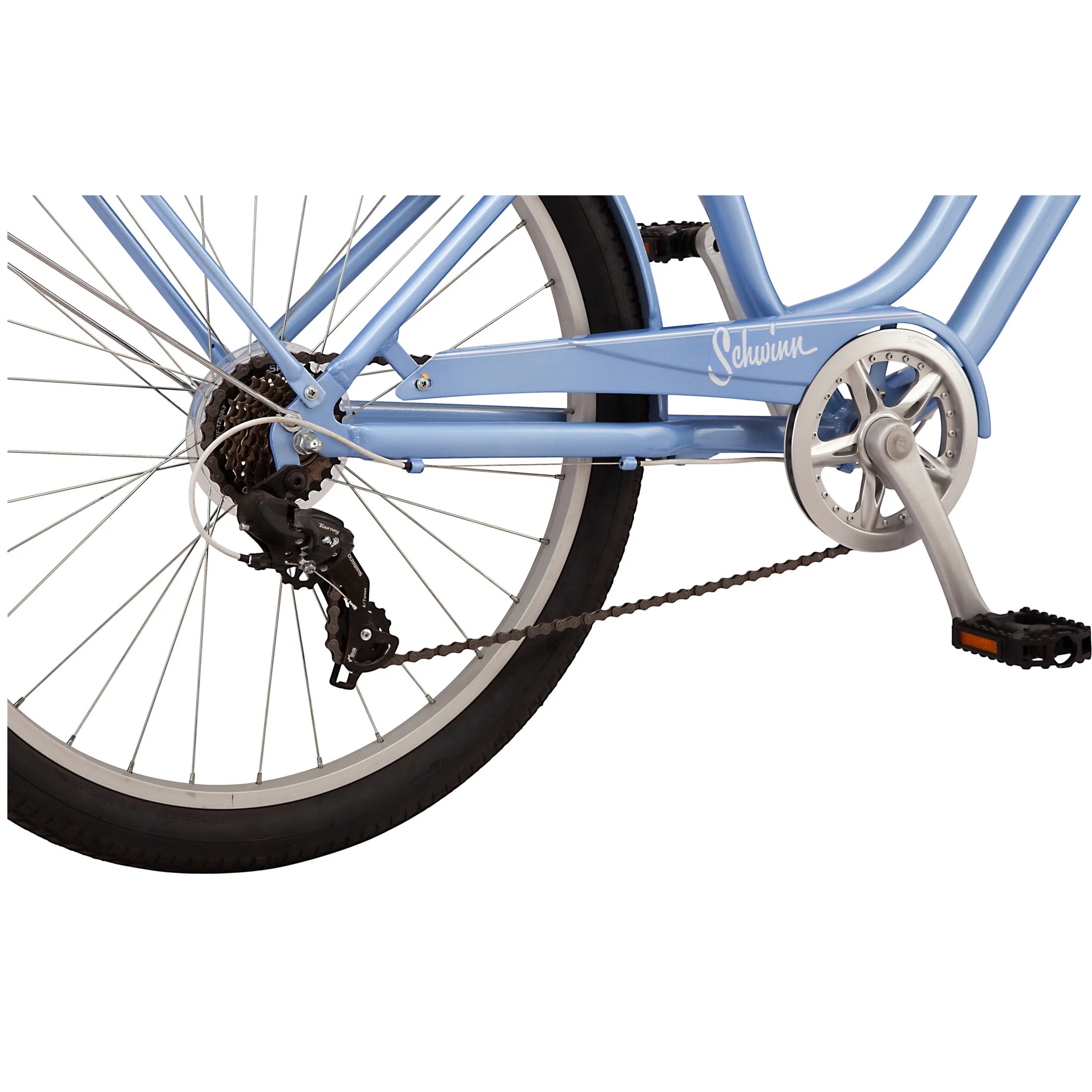 Schwinn Riverwalk Comfort Bike, 26 in Wheels, 7 Speed, Blue