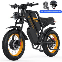 COSWHE GT20 Electric Bike for Adults, Electric Dirt Bike with 1500W Motor 48V/25ah Removable Battery, up to 31MPH & 93 Miles, Electric Motorcycle with 7 - Speed, 20" x 4.0 Fat Tire Ebikes for Adults