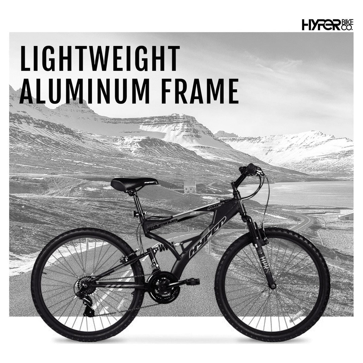 26" Hyper Bicycle Havoc Mountain Bike, 26" Wheels, Adults Ages 14+ Years, Black