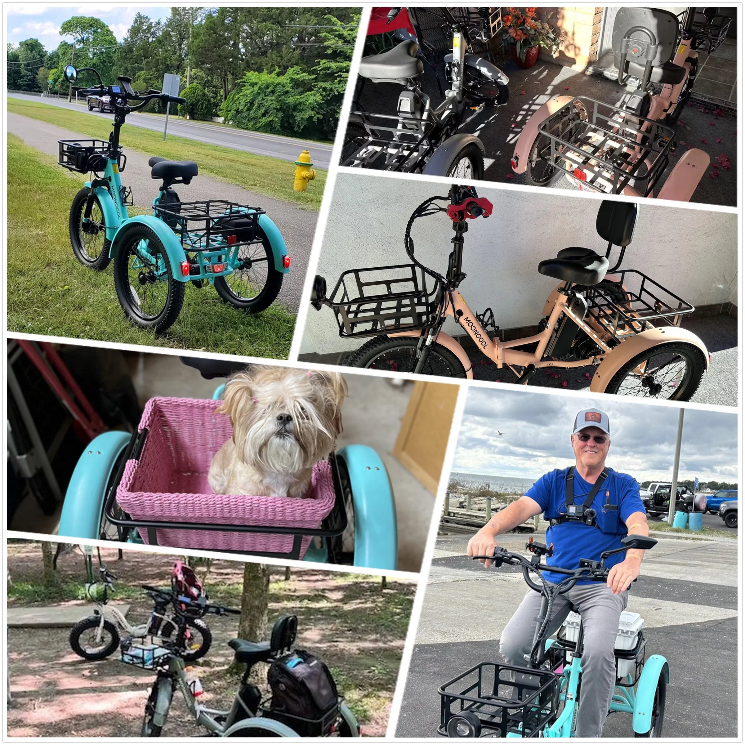 ABORON 3.0 Fat Tire Electric Trike for Senior Foldable E - Bike, 500W Motorized Tricycle Adult 20" Folding 3 Wheel Electric Commute Bike Trike W/48V Battery and Storage Baskets