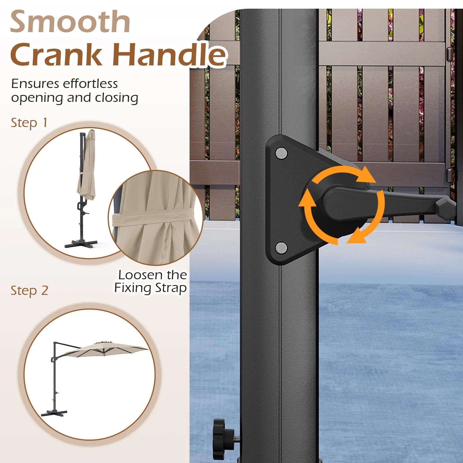 Tangkula 10ft Patio Umbrella with Aluminum Pole