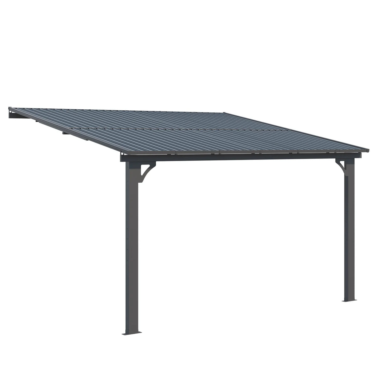 AECOJOY 12x10 Outdoor Hardtop Gazebo Adjustable Height (6.5-9.8Ft) Pergola for Patio