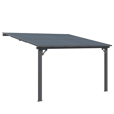 AECOJOY 12x10 Outdoor Hardtop Gazebo Adjustable Height (6.5-9.8Ft) Pergola for Patio