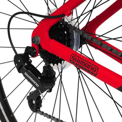 Hyper Bicycle 700c Men'S Spin Fit Hybrid Bike, Black and Red