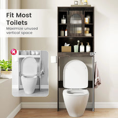 Tangkula Over Toilet Storage Cabinet with Sliding Barn Door