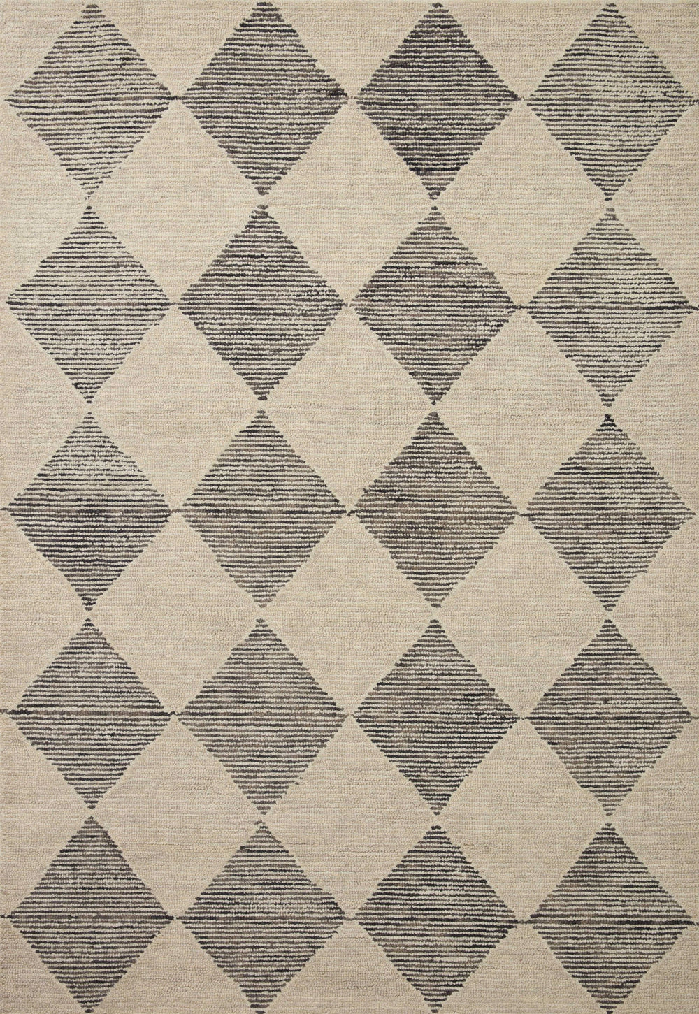 Chris Loves Julia x Loloi Francis FRA-01 Beige Charcoal Rug - 7 ft 9 in x 9 ft 9 in