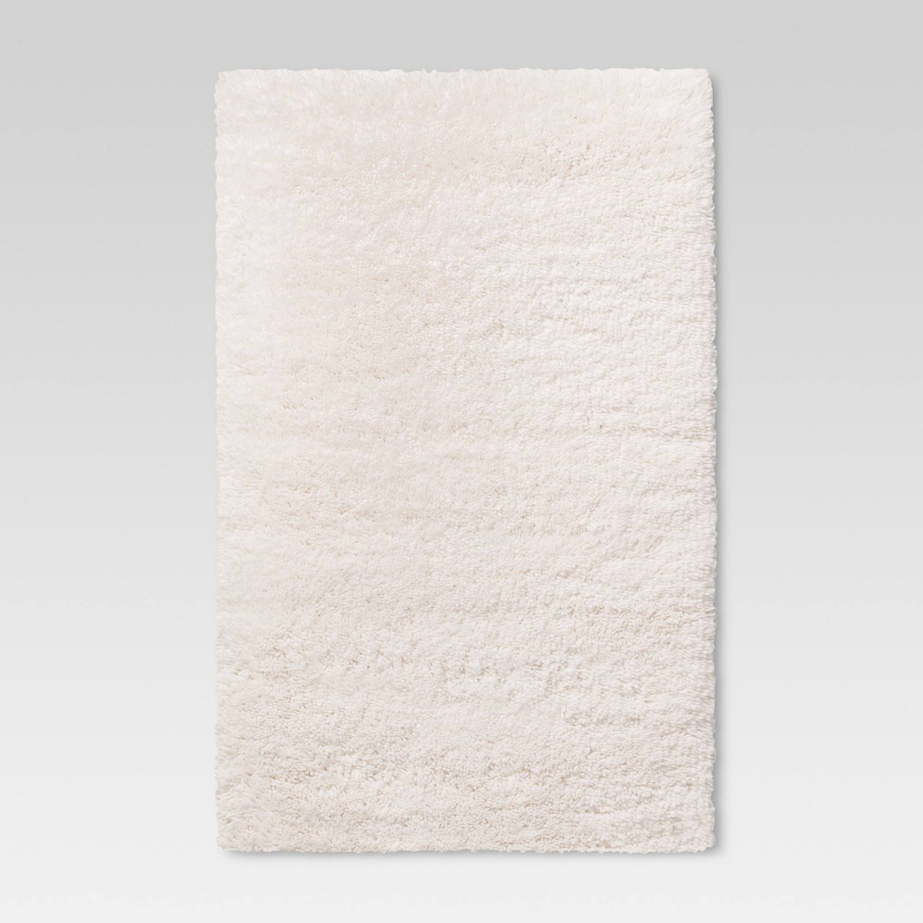 2'6"x3'10" Plush Shag Washable Accent Rug Cream - Room Essentials