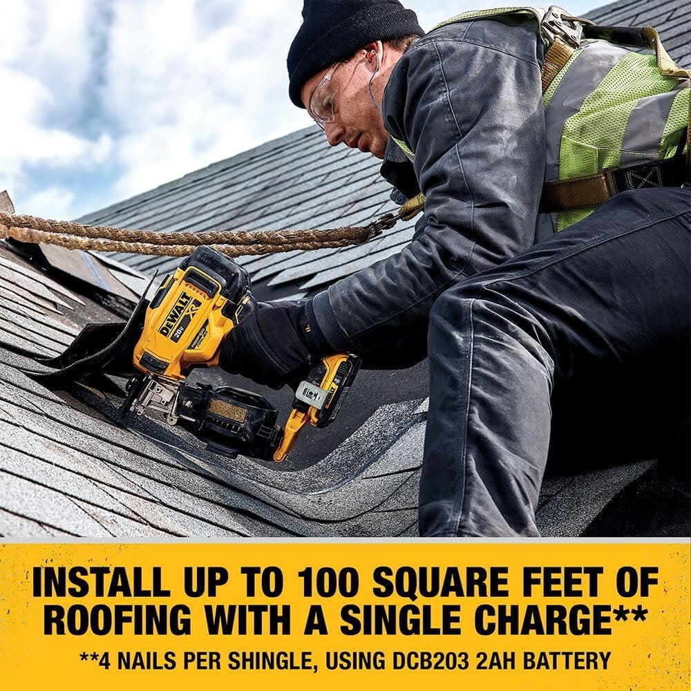 Dewalt 20V Max 15 Cordless Coil Roofing Nailer Kit