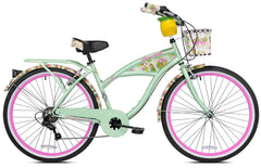 26" Pineapple Women'S Cruiser Bike, Green