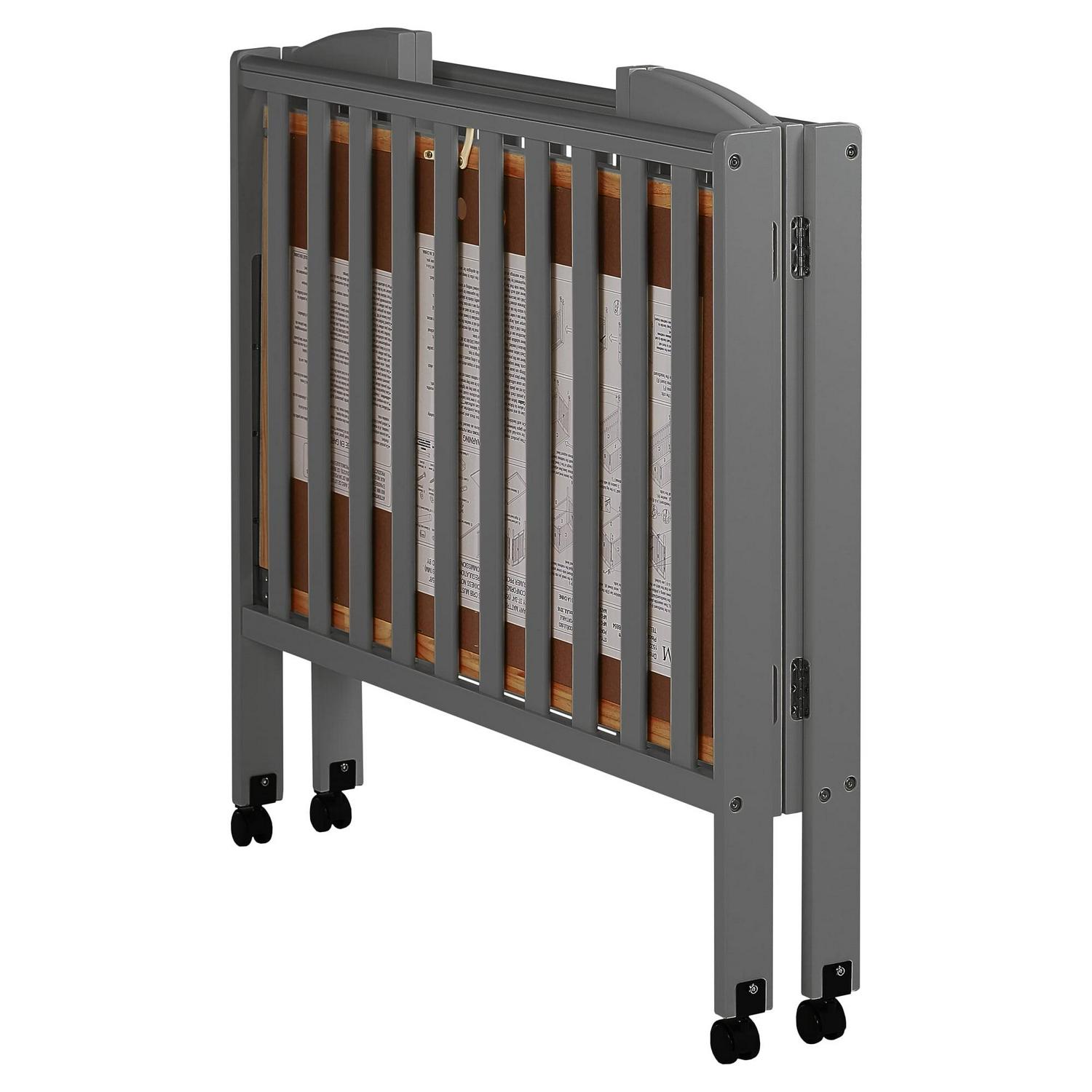 Dream on Me 3 - in - 1 Portable Crib Gray