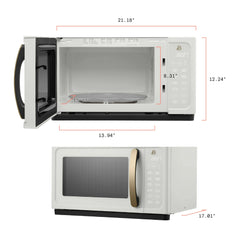 Beautiful 1.1 cu ft 1000 Watt, Sensor Microwave Oven, White Icing by Drew Barrymore, New