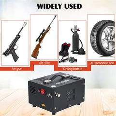 NUOGE Pcp Air Compressor, 4500psi 12V DC or 110V AC W/Converter Paintball/Scuba Tank Compressor Pump