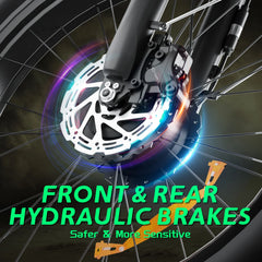 Electric Bike for Adults, 2000W 26'Fat Tire Electric Bike, 35MPH AWD Dual Motor Electric Bicycles, 48V 22.4AH Battery Fast Ebikes Dual Hydraulic Brakes UL 2849