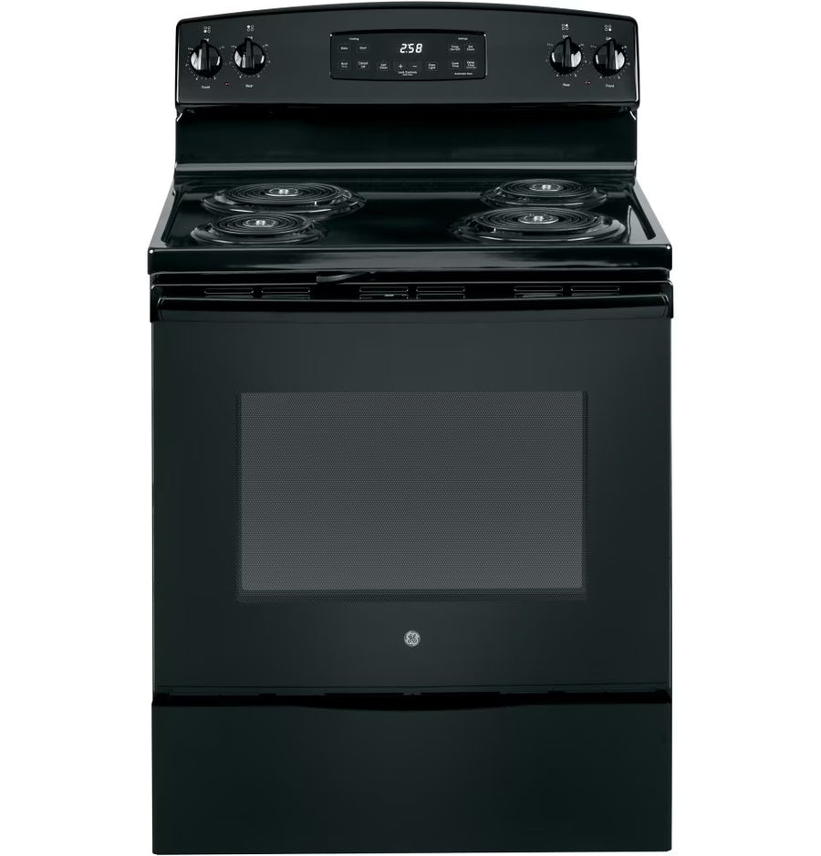 GE Appliances JB258DMBB 30 in Electric Freestanding Range Black