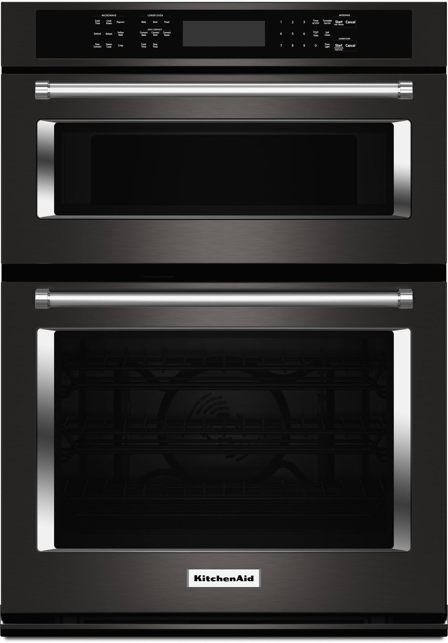 KitchenAid 30" Black Stainless Combination Convection Wall Oven