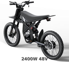 2000W Electric Dirt Bike for Adults Ridingtimes GT73 UL2849, Brushless Hub Motor, 18.2ah*2 Electric Bike with 25\ Tires Digital Screen Carbon Steel