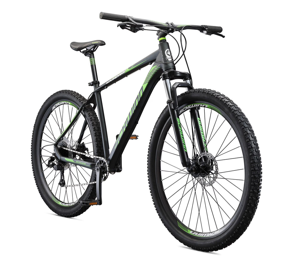 29 - In. Boundary Mens Mountain Bike, Black and Green