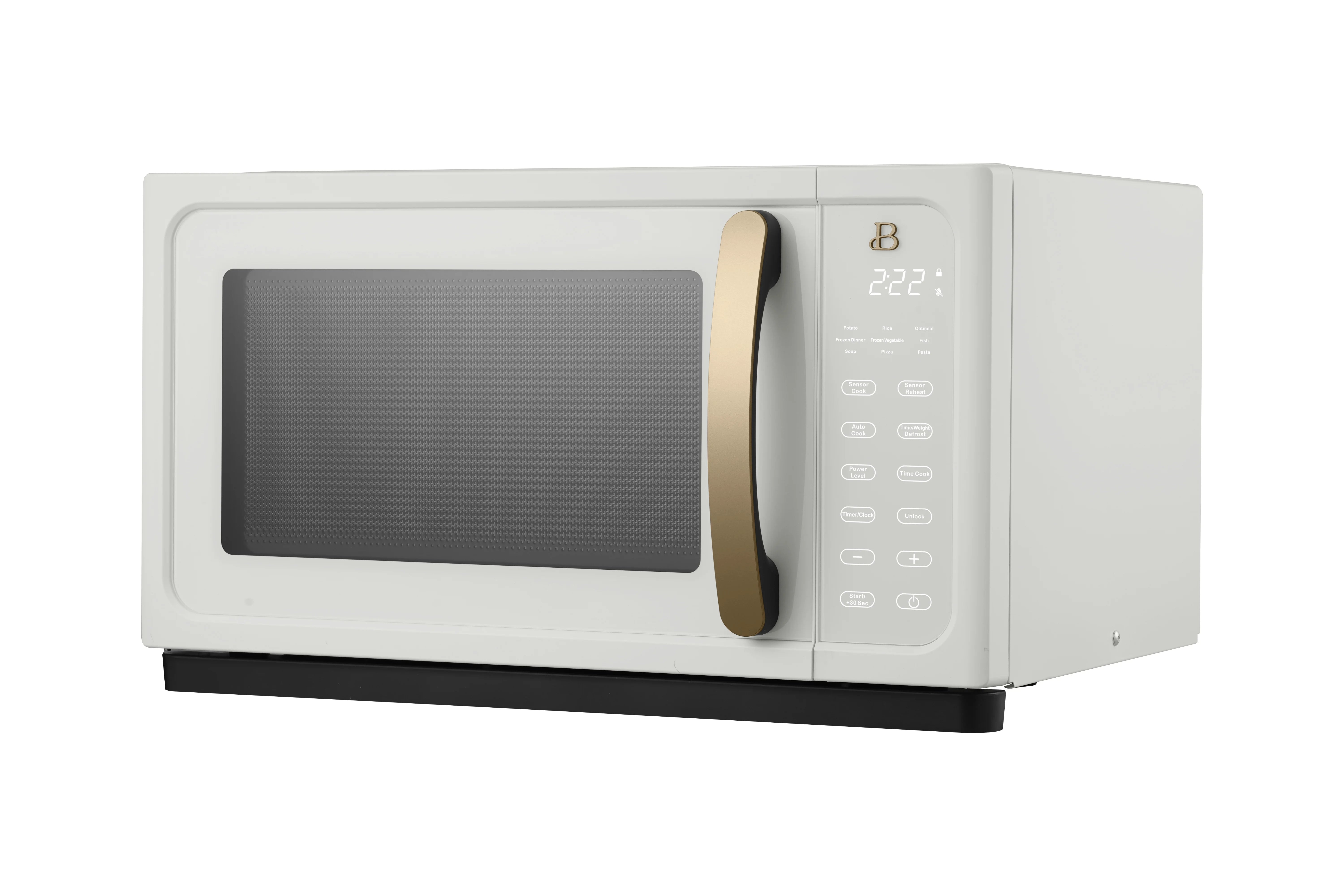 Beautiful 1.1 cu ft 1000 Watt, Sensor Microwave Oven, White Icing by Drew Barrymore, New