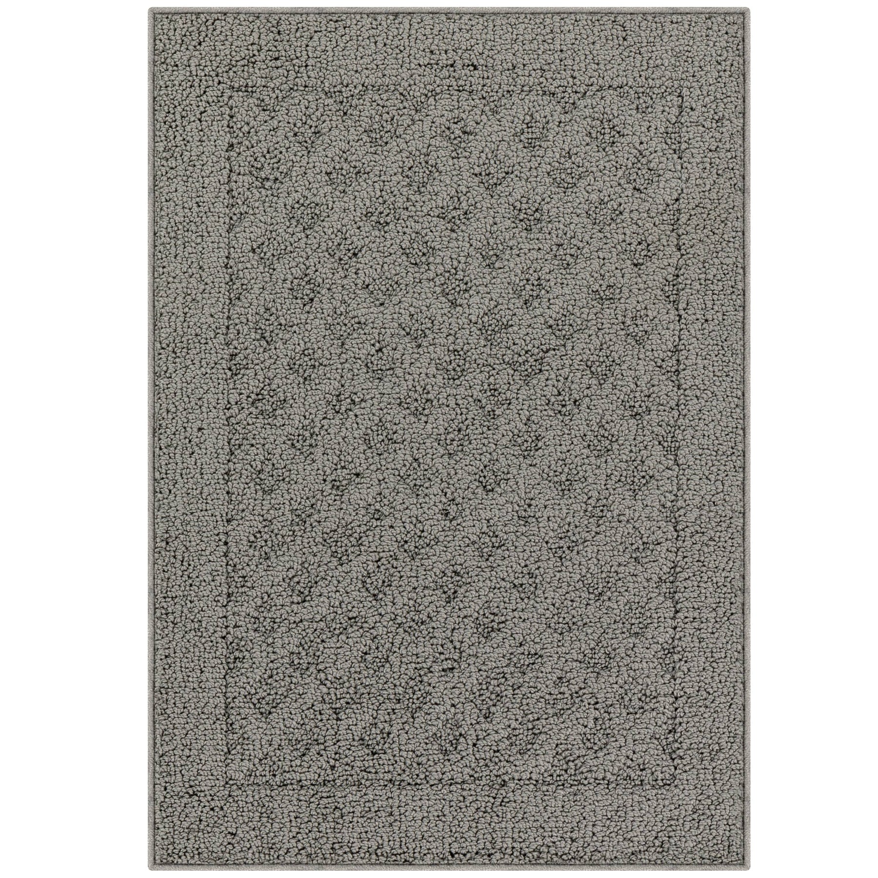 Mainstays Dylan Solid Diamond Traditional Pewter Gray Indoor Accent Rug, 1'8 inchx2'6 inch, Size: 1'8 inch x 2'6 inch